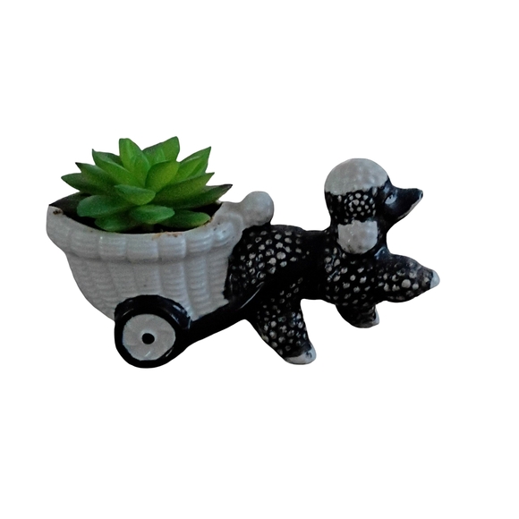 Charming  Vintage Poodle Planter Set - Picture 2 of 12